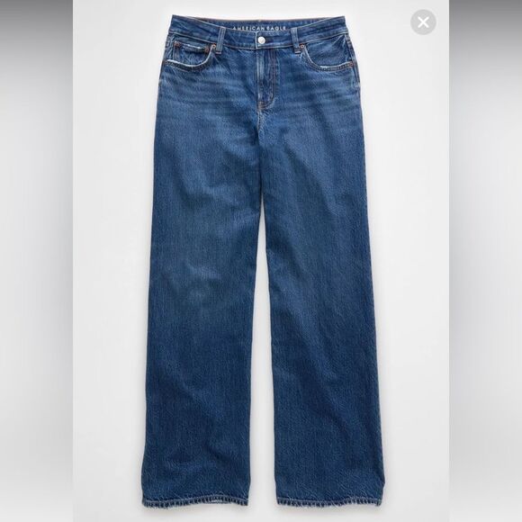 American Eagle Outfitters Denim - AE Low-Rise Baggy Straight Leg Women Jeans 8 X-short